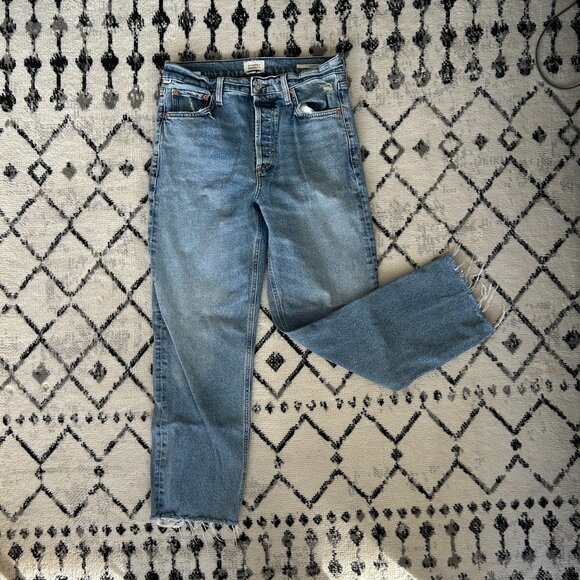 Citizens of Humanity Florence High Waist Wide Straight Leg Jeans - Picture 1 of 4